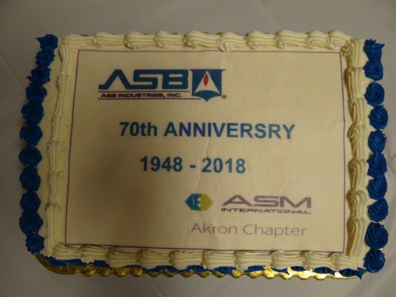 ASM Akron Chapter 70 Year Recogniton Celebraion
